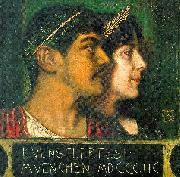Franz von Stuck Franz and Mary Stuck as a God and Goddess oil painting on canvas